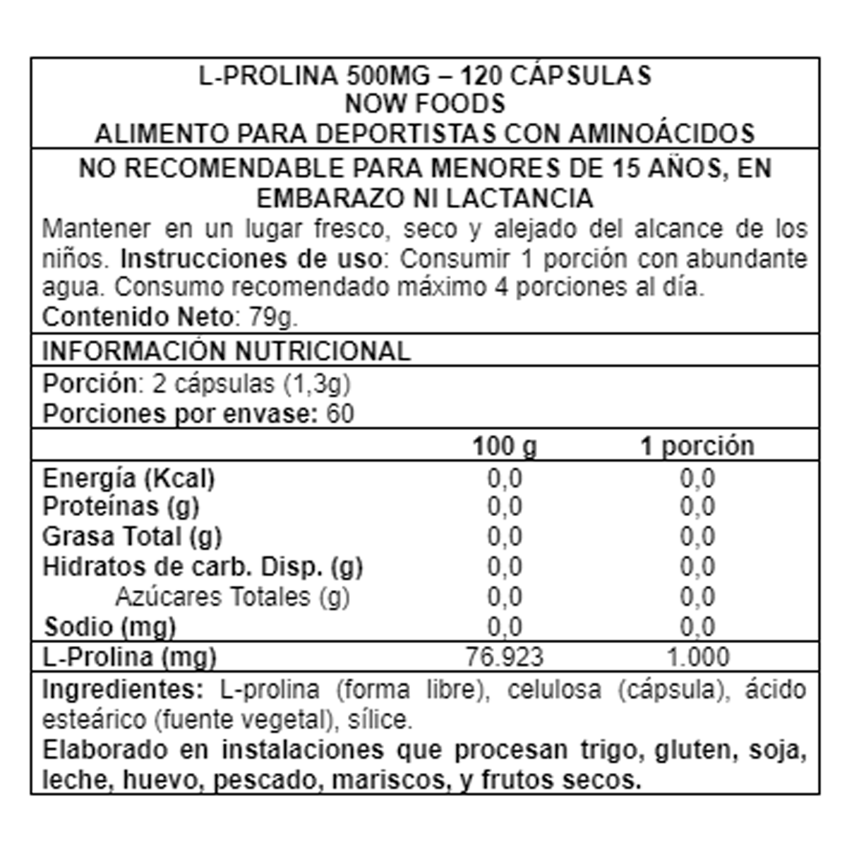 Información nutricional