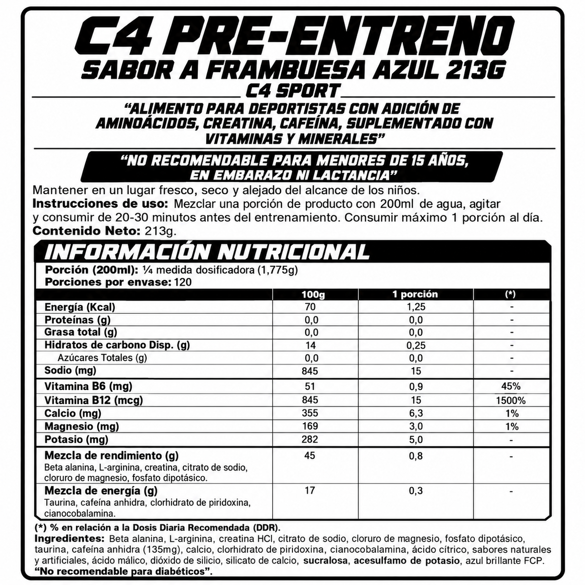 Información nutricional
