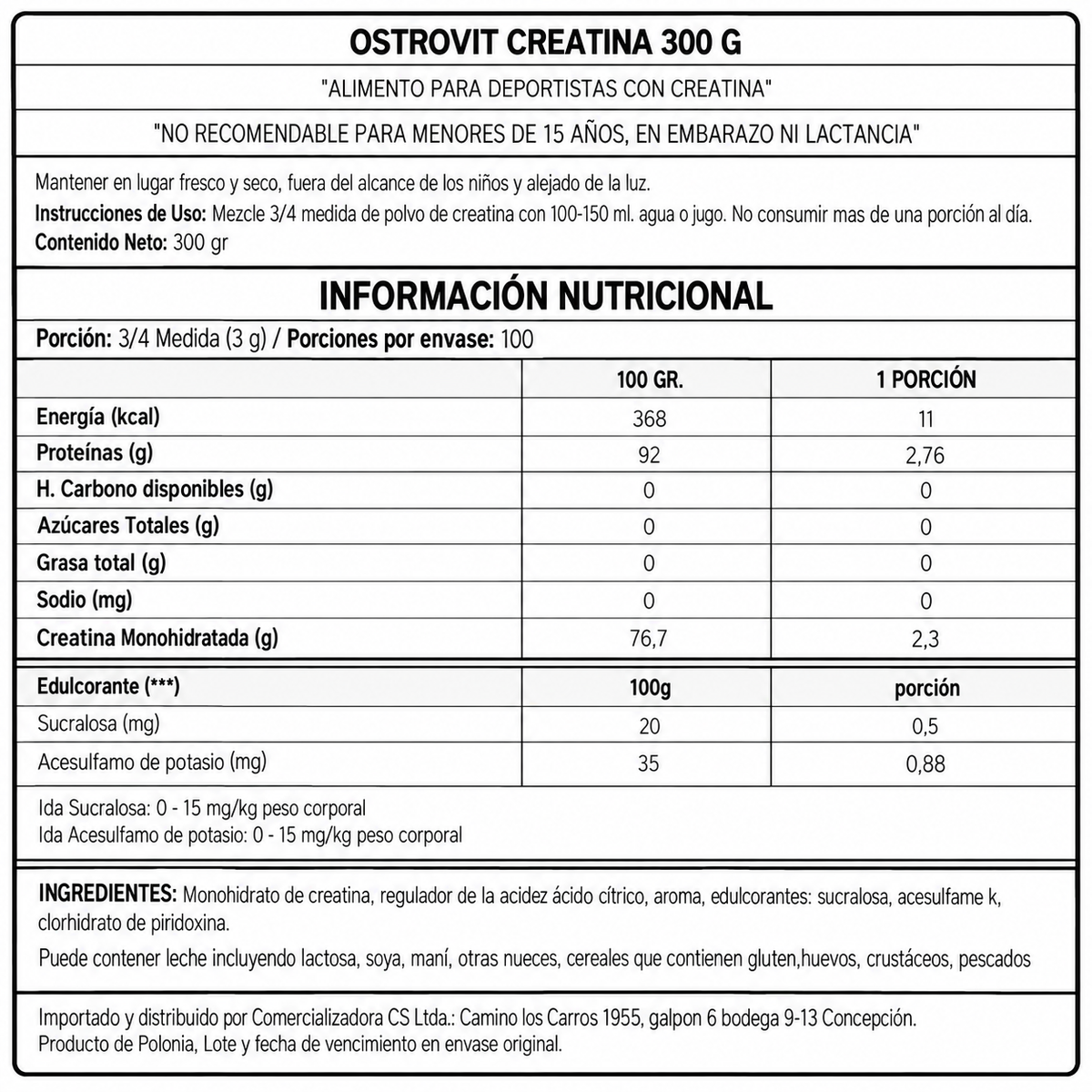 Información nutricional