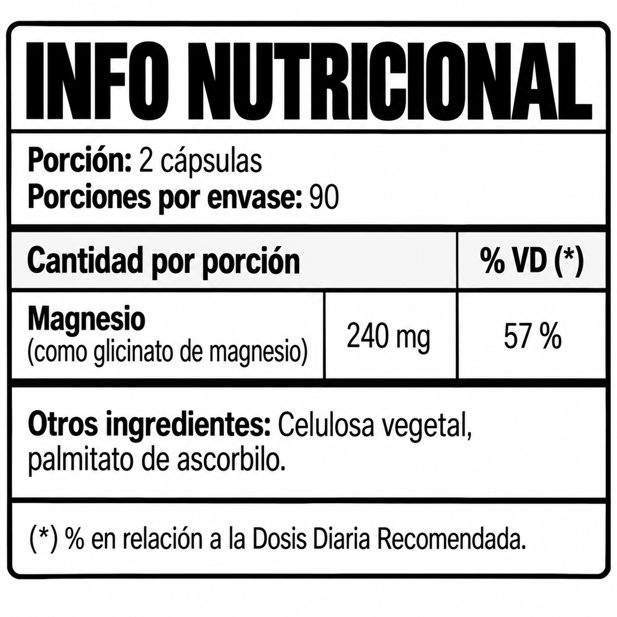 Información nutricional