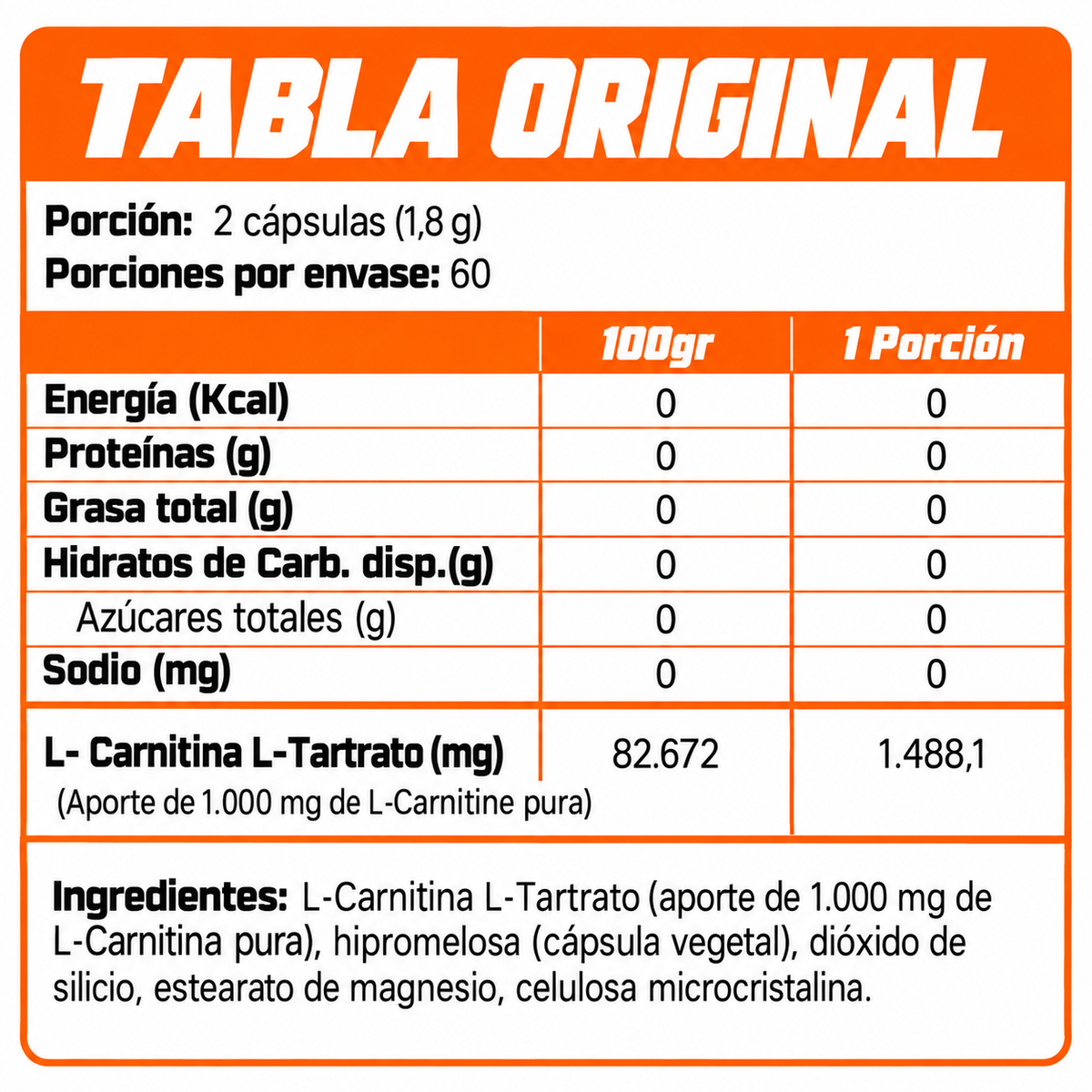 Información nutricional